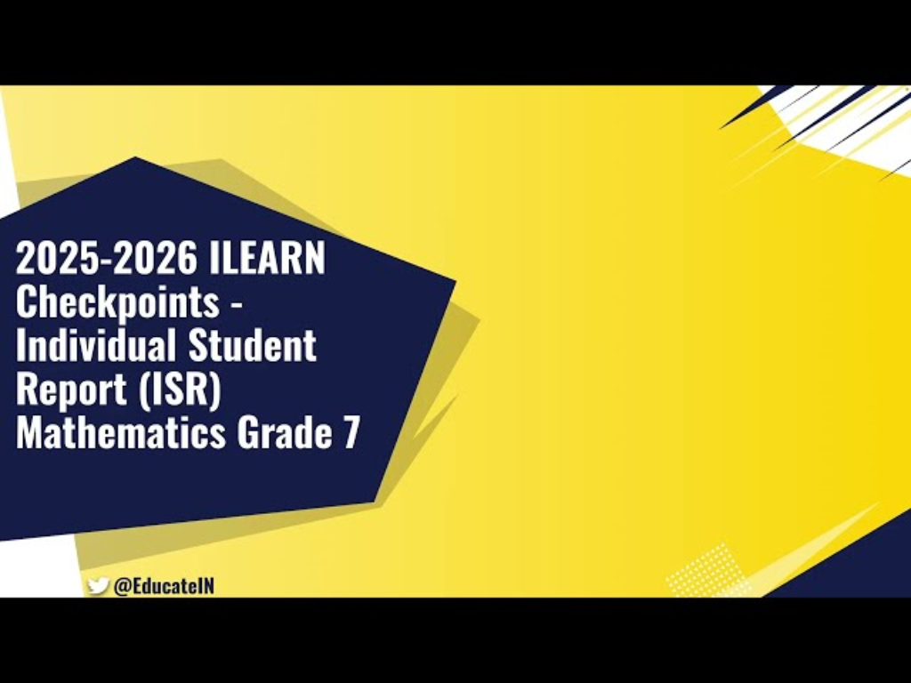 Learning Lab - 2025-2026 ILEARN Checkpoint Math Grade 7 ISR Example