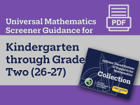 Universal Mathematics Screener Guidance for Kindergarten through Grade Two (26-27)
