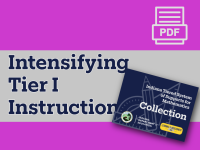 Intensifying Tier I Instruction