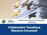 Collaborative Transitions to Kindergarten Resource Document