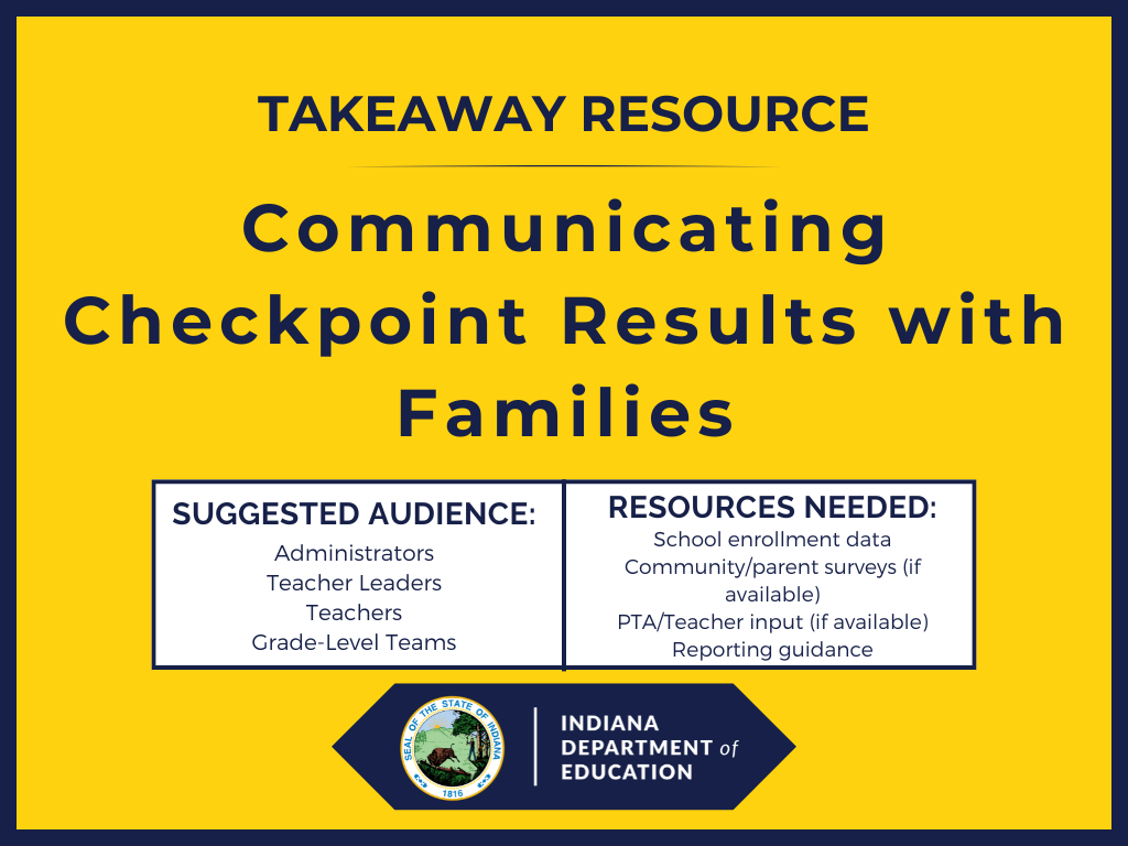 Learning Lab - Takeaway: Communicating ILEARN Checkpoint Results with ...