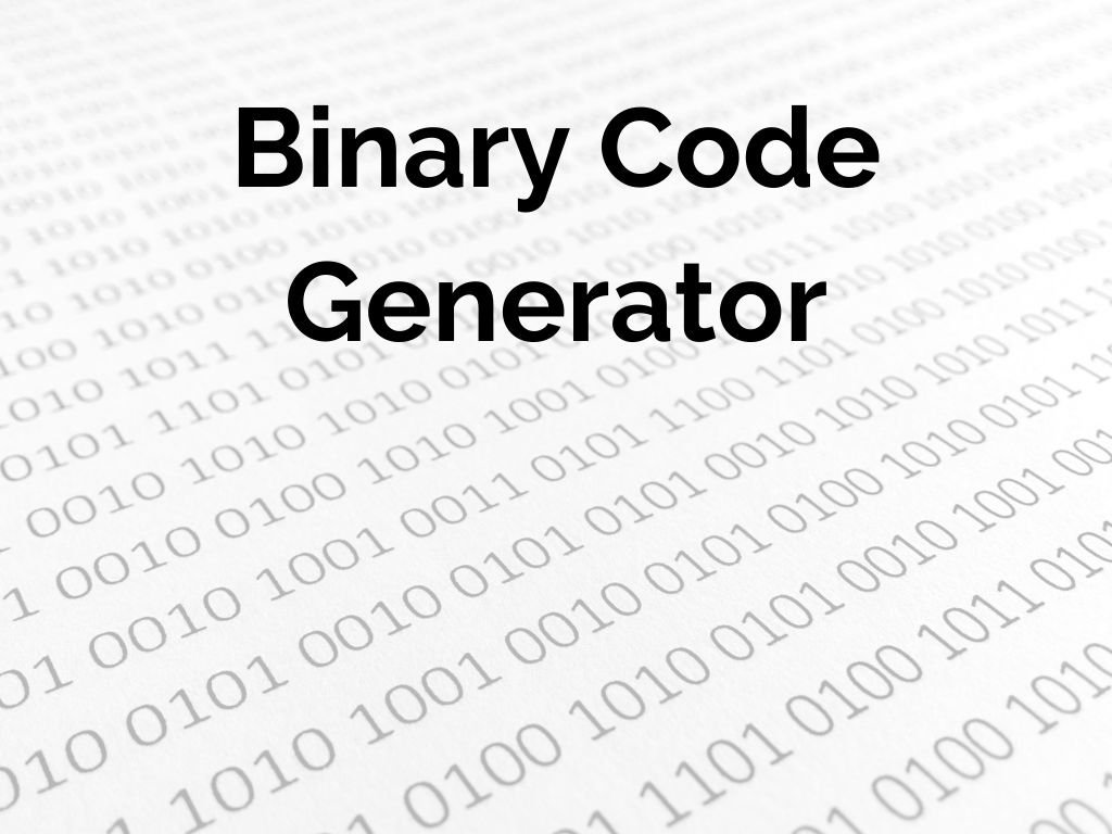 Learning Lab - Binary Code Generator