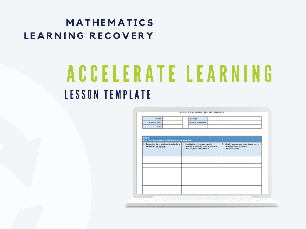 Learning Lab - Accelerate Learning Lesson Planning Template